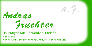 andras fruchter business card